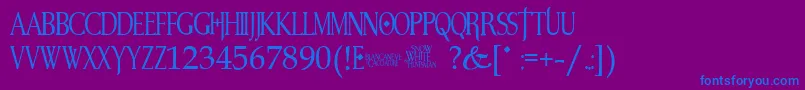 SnowWhite Font – Blue Fonts on Purple Background