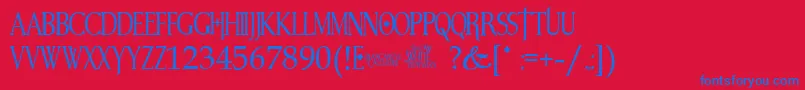 SnowWhite Font – Blue Fonts on Red Background