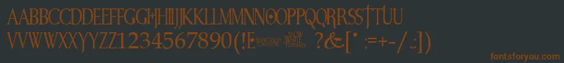 SnowWhite Font – Brown Fonts on Black Background