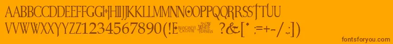 SnowWhite Font – Brown Fonts on Orange Background