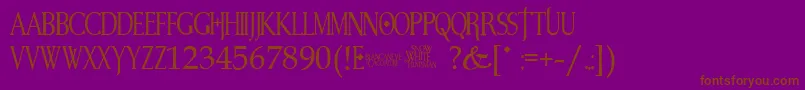 Шрифт SnowWhite – коричневые шрифты на фиолетовом фоне