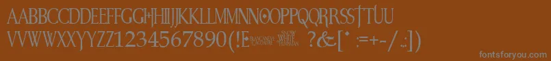 SnowWhite Font – Gray Fonts on Brown Background