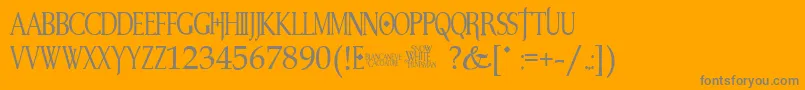 SnowWhite Font – Gray Fonts on Orange Background