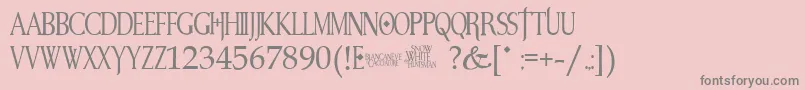 SnowWhite-Schriftart – Graue Schriften auf rosa Hintergrund