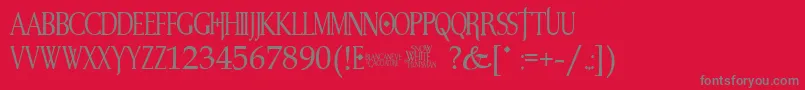 SnowWhite Font – Gray Fonts on Red Background