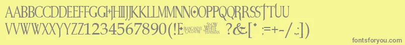 SnowWhite Font – Gray Fonts on Yellow Background