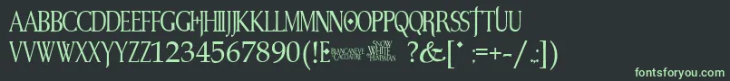 SnowWhite Font – Green Fonts on Black Background