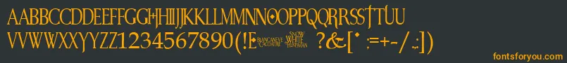 Шрифт SnowWhite – оранжевые шрифты на чёрном фоне