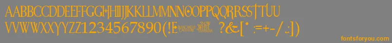 SnowWhite Font – Orange Fonts on Gray Background