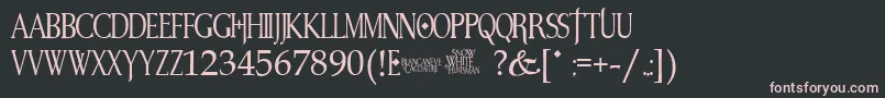 SnowWhite Font – Pink Fonts on Black Background