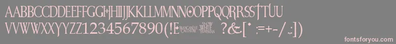 Шрифт SnowWhite – розовые шрифты на сером фоне