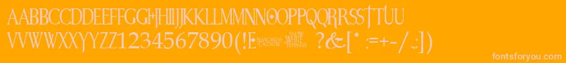 SnowWhite Font – Pink Fonts on Orange Background
