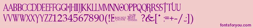 SnowWhite Font – Purple Fonts on Pink Background