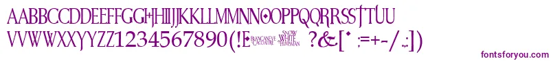 SnowWhite Font – Purple Fonts on White Background