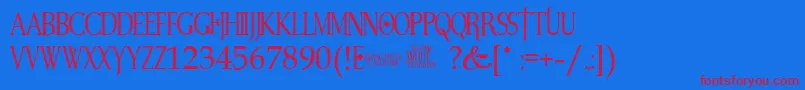 SnowWhite Font – Red Fonts on Blue Background