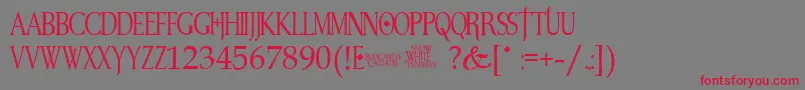 SnowWhite Font – Red Fonts on Gray Background