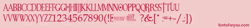 SnowWhite Font – Red Fonts on Pink Background
