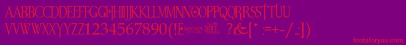 SnowWhite Font – Red Fonts on Purple Background