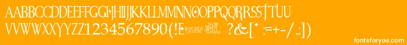 Шрифт SnowWhite – белые шрифты на оранжевом фоне