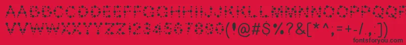 Bubble ffy Font – Black Fonts on Red Background