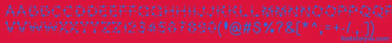 Bubble ffy Font – Blue Fonts on Red Background