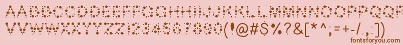Bubble ffy Font – Brown Fonts on Pink Background
