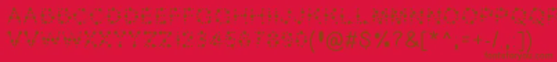 Bubble ffy Font – Brown Fonts on Red Background