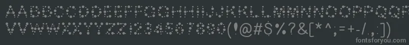 Bubble ffy-Schriftart – Graue Schriften auf schwarzem Hintergrund