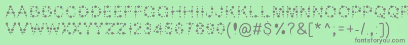 Bubble ffy Font – Gray Fonts on Green Background