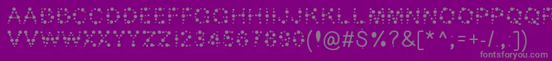 フォントBubble ffy – 紫の背景に灰色の文字