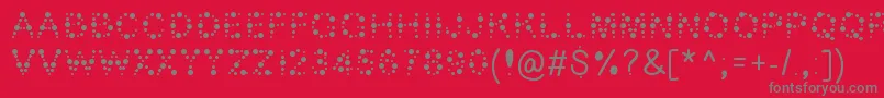 Bubble ffy Font – Gray Fonts on Red Background