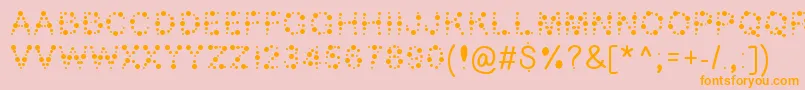 Bubble ffy Font – Orange Fonts on Pink Background