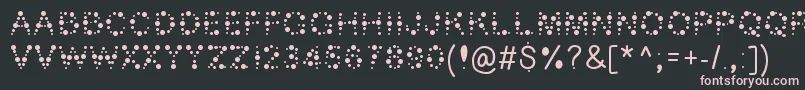 Bubble ffy Font – Pink Fonts on Black Background