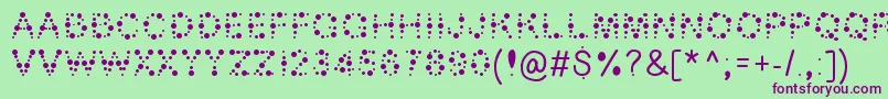 Bubble ffy Font – Purple Fonts on Green Background