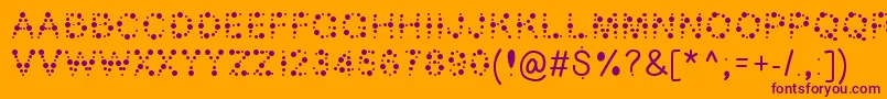 Bubble ffy Font – Purple Fonts on Orange Background