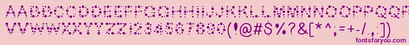 Bubble ffy Font – Purple Fonts on Pink Background