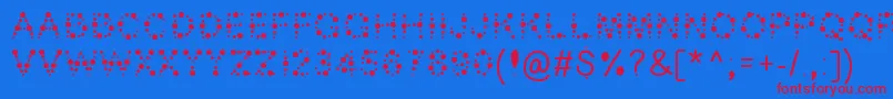 Bubble ffy Font – Red Fonts on Blue Background