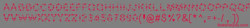 Bubble ffy Font – Red Fonts on Gray Background