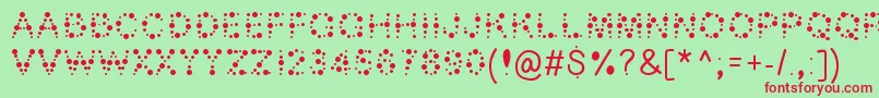 Bubble ffy Font – Red Fonts on Green Background