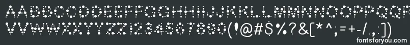 Bubble ffy Font – White Fonts on Black Background