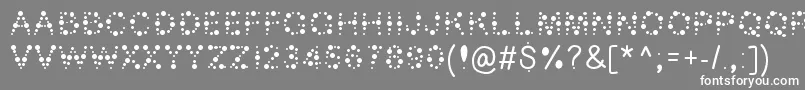 Bubble ffy Font – White Fonts on Gray Background