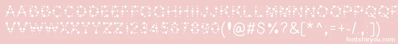 Bubble ffy-Schriftart – Weiße Schriften auf rosa Hintergrund