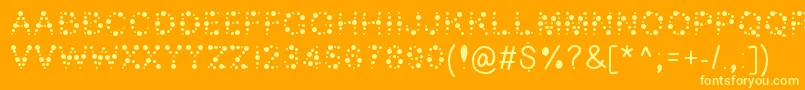 Bubble ffy Font – Yellow Fonts on Orange Background