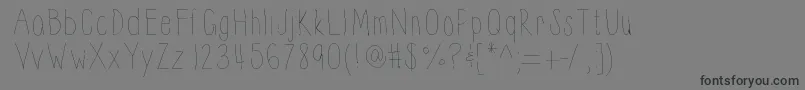 Шрифт Thinnyness – чёрные шрифты на сером фоне
