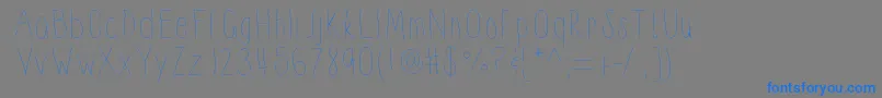 フォントThinnyness – 灰色の背景に青い文字