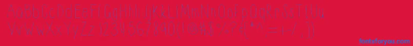 Thinnyness Font – Blue Fonts on Red Background