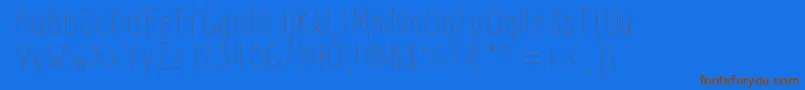 Thinnyness Font – Brown Fonts on Blue Background