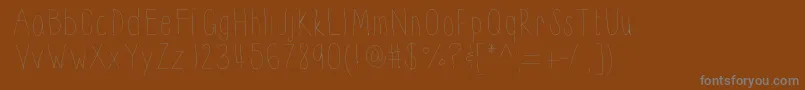 Шрифт Thinnyness – серые шрифты на коричневом фоне