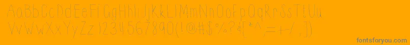Thinnyness Font – Gray Fonts on Orange Background