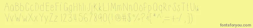 Шрифт Thinnyness – серые шрифты на жёлтом фоне